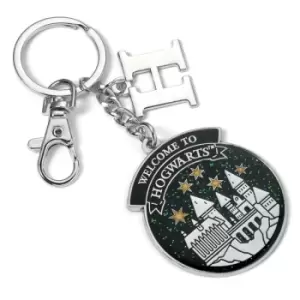 Image of Harry Potter Personalised Hogwarts Keyring H Initial