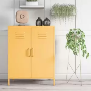 Image of Cache 2 Door Metal Locker Storage Cabinet Yellow By Novogratz