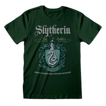 Image of Harry Potter - Slytherin Crest Unisex XX-Large T-Shirt - Forest Green