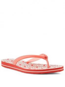 Image of UGG Simi Graphic Flip Flop - Coral, Size 6, Women