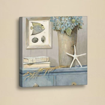 Image of TEK224 Blue Cream Green Decorative PU Leather Painting