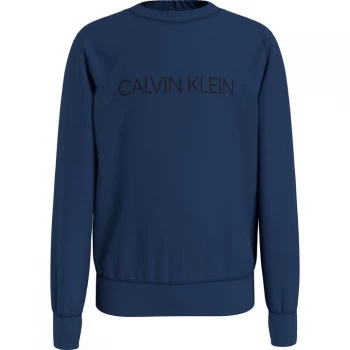 Image of Calvin Klein Junior Boys Institutional Crew Sweatshirt - Ensign CFA