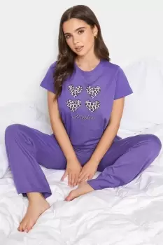 Image of Petite Slogan Pyjama Set