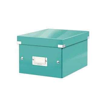 Image of WOW Click & Store Small Storage Box with Label Holder Ice Blue
