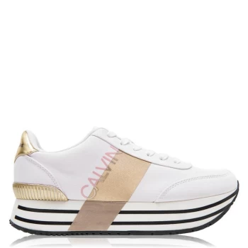 Image of Calvin Klein Elasticated Sandals - White/Black