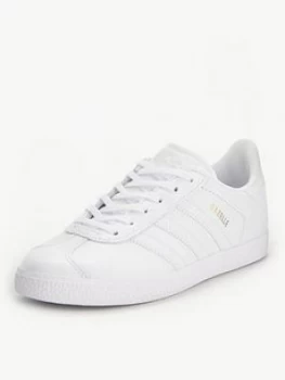 Image of adidas Originals Gazelle Junior Trainer - White, Size 3