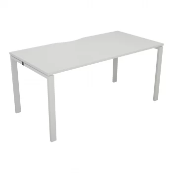 Image of CB 1 Person Bench 1400 x 800 - White Top and White Legs