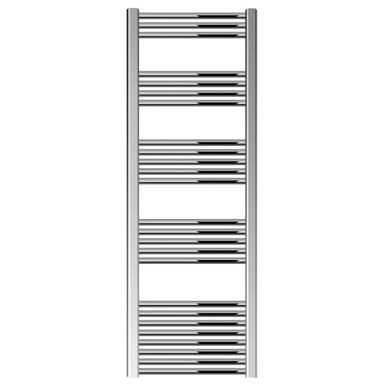 Image of Balterley Straight Heated Towel Rail Radiator, 459W, 500 x 1600mm, Chrome in Silver Silver Unisex