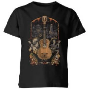 Image of Coco Guitar Poster Kids T-Shirt - Black - 5-6 Years