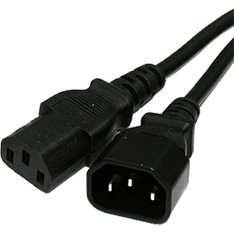 Image of Cablenet 2m IEC C14 - IEC C13 Black PVC 0.75mm Power Leads