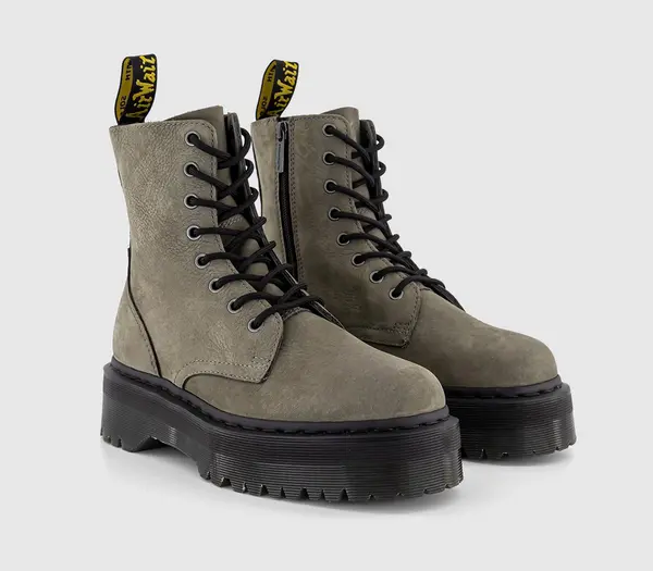 Image of Dr. Martens Jadon 8 Eye Boots Nickel Grey, 3