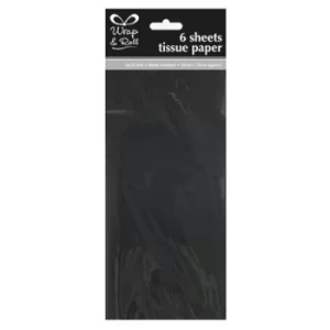 Image of 6 Sheet Tissue Paper Black