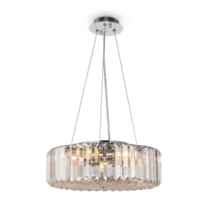 Image of Modern Recinto 6 Light Chrome Ceiling Lamp Crystal