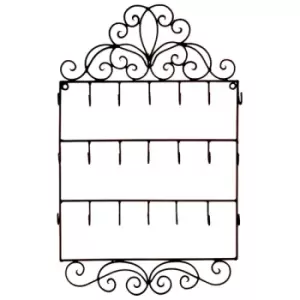 Image of Black Scroll Wall Hanging Key or Jewellery Hook Unit