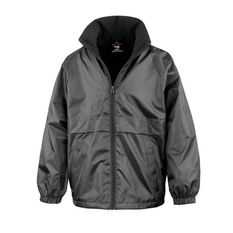 Image of Result Core Fleece Lined Jacket in Black Size: 3-4 Years Black Unisex 3-4 Years