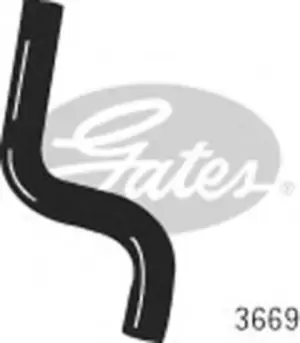 Image of Curved Radiator Hose 365mm X 34 Gates 3669