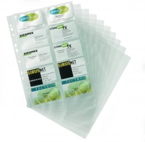 Image of Durable A4 Visifix Business Card Pockets Refill Pack of 10 2389