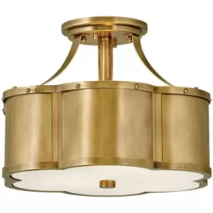 Image of Elstead Quintessentiale - Quintiesse Hinkley Chance Cylindrical Ceiling Light Heritage Brass