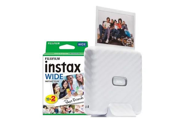 Image of Fujifilm Instax Link Wide Printer - Ash White (Printer + 20 Shot Pack)