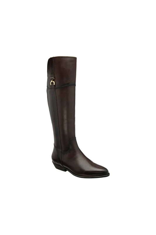 Image of Ravel Womens 'Forge' Leather Knee-High Boots in Brown Size: 4 Brown Female 4