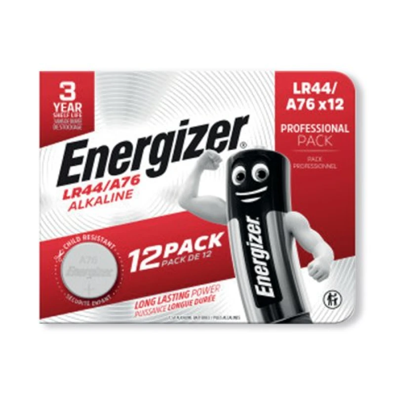 Image of Energizer Energizer Alkaline LR44 Coin Cell Battery (Pack of 12) 7638900453867 7638900453867