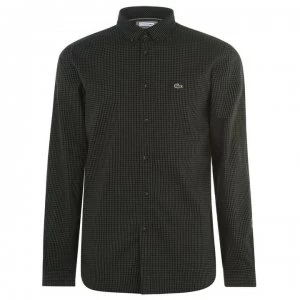Image of Lacoste Long Sleeve Check Shirt - Green 1PB