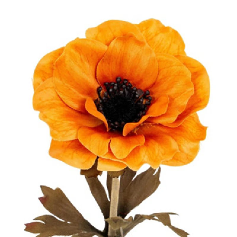Image of Hill Interiors Anemone Anemone Artificial Flower Orange (One Size)