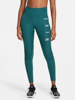 Image of Nike Running Epic Fast Gx Legging, Green, Size S, Women