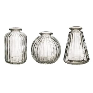 Image of Sass & Belle (Set of 3) Plain Glass Bud Vases
