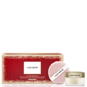 Image of Laura Mercier Set For Perfection Translucent Loose Setting Powder and Puff Set 10g- Translucent