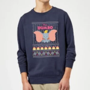 Image of Disney Classic Dumbo Christmas Sweatshirt - Navy - M