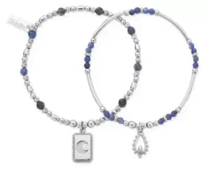 Image of ChloBo GBSET33673369 Sterling Silver And Blue Beads Reflect Jewellery