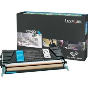 Image of Lexmark C5240CH Cyan Laser Toner Ink Cartridge