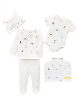 Image of Joules Baby Unisex My First Outfit 4 Piece Gift Set - White, Size Age: First Size