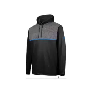 Image of ISLAND GREEN HOODED TOP LAYER - BLACK/CHAR MARL/MARINE - L