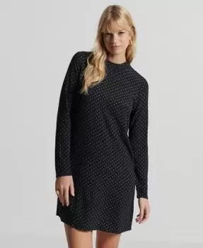 Image of Superdry Long Sleeve Woven Mini Dress
