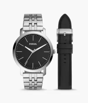 Image of Fossil Men Luther 3H Three-Hand Interchangeable Strap Gift Set
