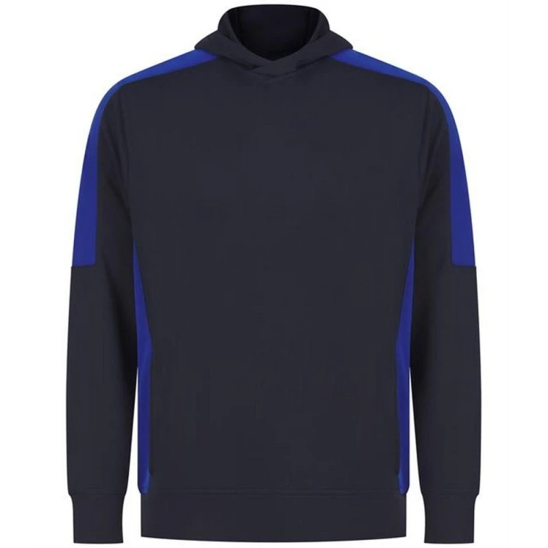 Image of Finden & Hales Mens Team Contrast Panel Hoodie in Dark Navy Size: XS Dark Navy Male XS