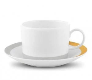 Image of Wedgwood Vera Castillon Gold Grey Teacup Gold