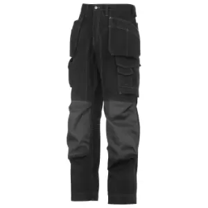 Image of Snickers Mens Floorlayer Ripstop Workwear Trouser / Pant (30R) (Black)