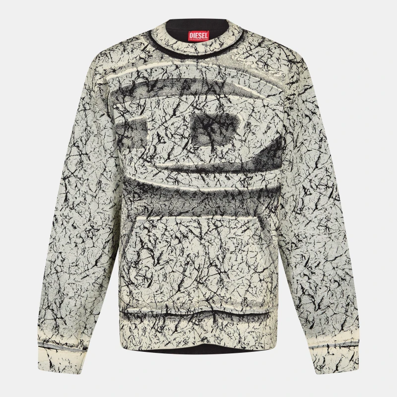 Image of Diesel Mens Macoval Crew Sweatshirt Black male M