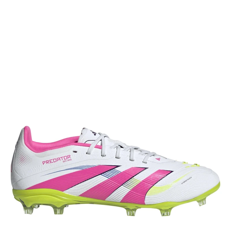 Image of adidas Unisex Kids Pred Elt Firm Ground Football Boots Wht/Pink/Lem unisex C11.5 (30)