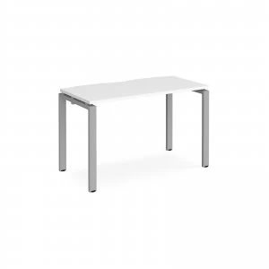 Image of Adapt II Single Desk 1200mm x 600mm - Silver Frame White top