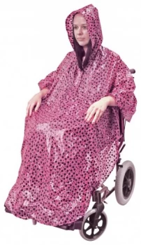 Image of Aidapt Rainproof Coverall for Wheelchair - Polkadot