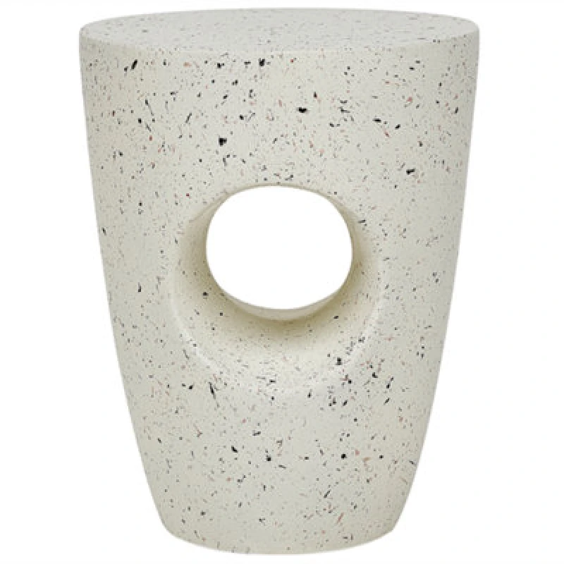 Image of Beliani Side Table Edolo 37cm 37cm Terrazzo Effect White Terrazzo