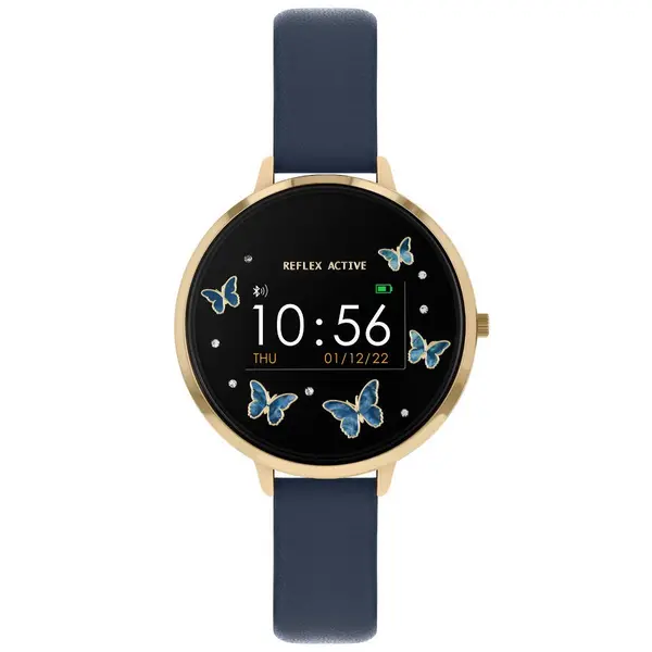 Image of Reflex Active Series 3 Smartwatch With Colour Touch Screen Crown Navigation And Up To 7 Day Battery Life Blue RA03-2124