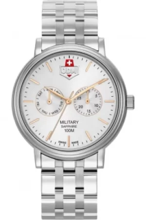 Image of Gents JDM Military Echo Steel Silver Dial Watch JDM-WG003-01