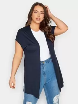 Image of Yours Grown On Sleeve Cardigan - Blue Size 16, Women