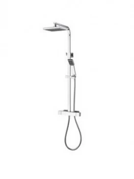 Image of Aqualisa Square Bar Valve Mixer Shower With Drencher