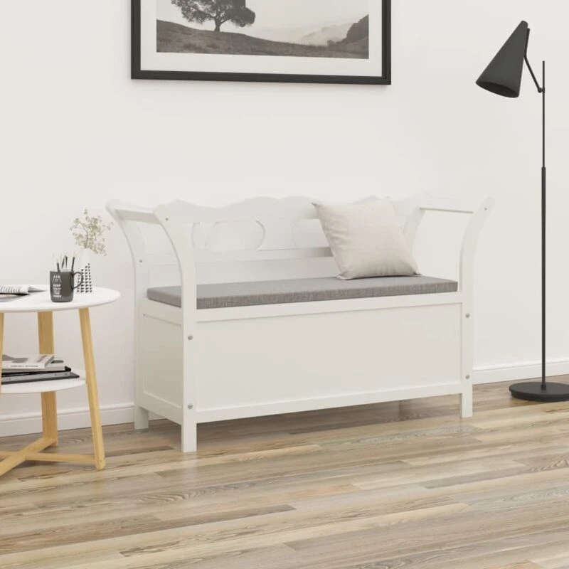 Image of VIDAXL Bench White 107x45x75.5cm Solid Wood Fir Vidaxl 8720845675103